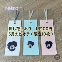 レトロな栞 5月のビオラ