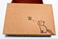 猫の名刺ケース(活版印刷の箱)