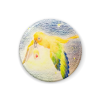 缶バッジインコ