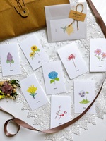 花と短歌のミニカード「四季とシユ」