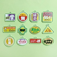 ニセ販促シールアクリルキーホルダー
