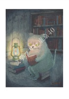 読書する猫