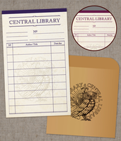 図書貸出票型メッセージカード