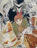 黒いケーキとカブのランタン