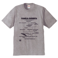 『百年の孤独』ブエンディア一族家系図Tシャツ 【上下反転版】