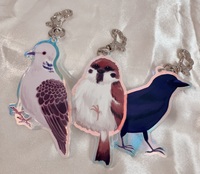 野鳥アクリルキーホルダー