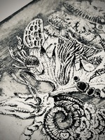 骨の見る夢/銅版画