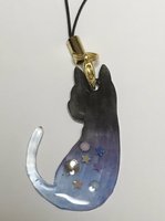 レジンスマホストラップ 猫