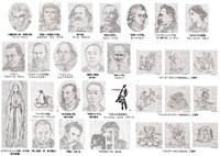 文画「世界の偉人・文豪」